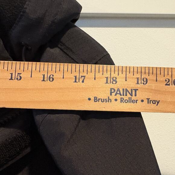 Abercrombie & Fitch Technical Coat Men Medium Black Parka Jacket Hooded Zip - Picture 11 of 16